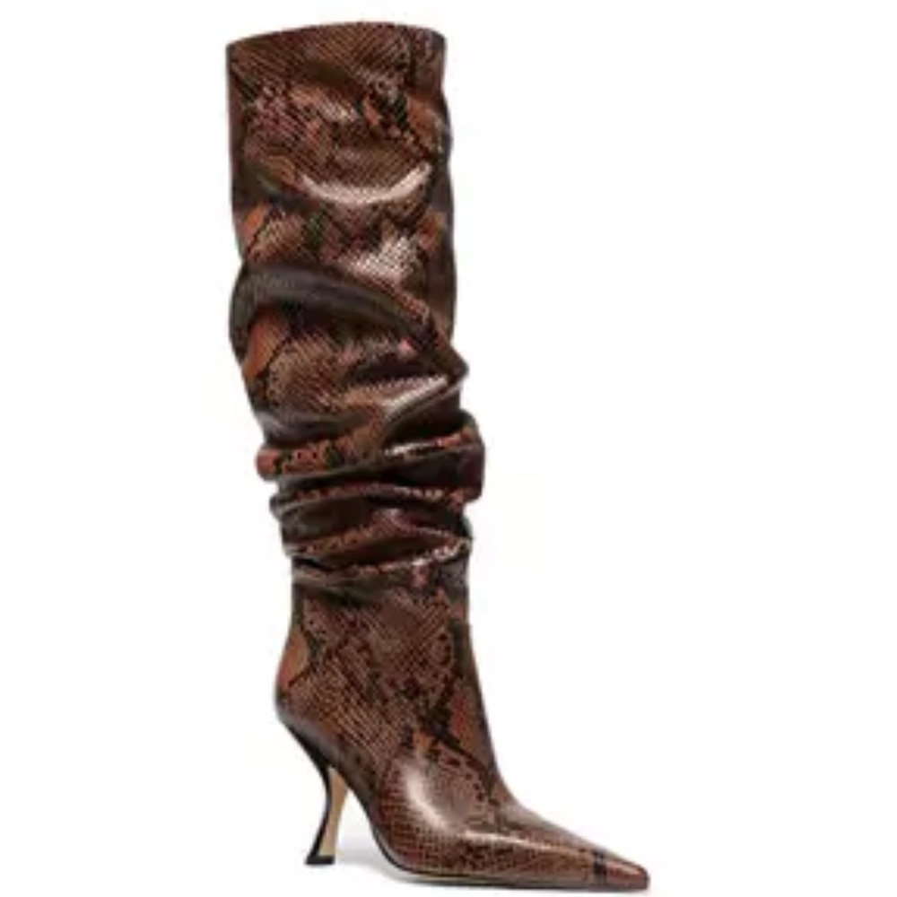 Michael Kors Brown Snakeskin Heeled Boots